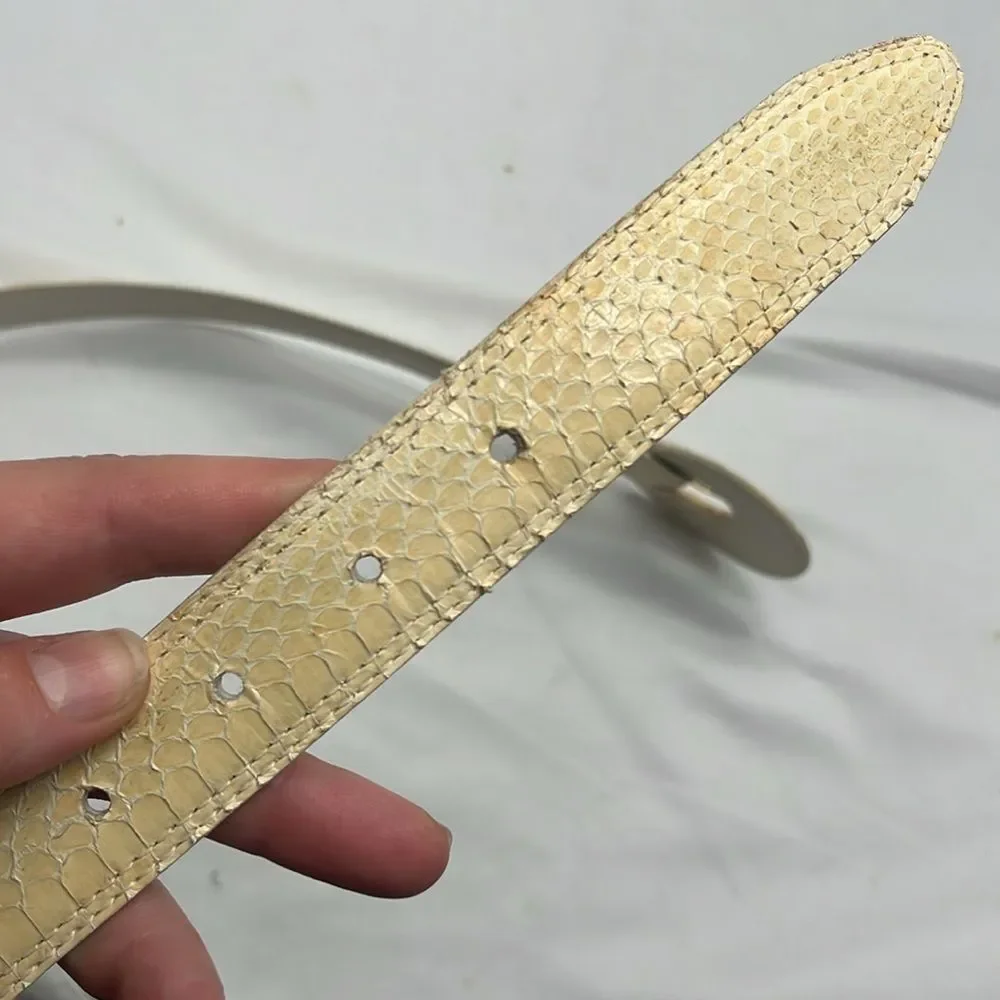 Vintage Cream Snake Skin The Ritz Belt